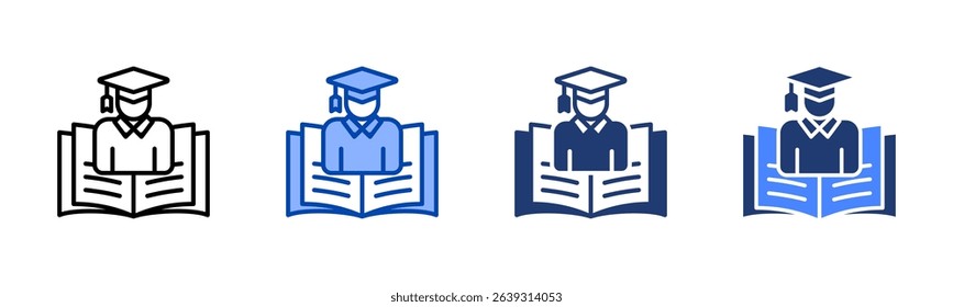 Student icon sheet multiple style collection