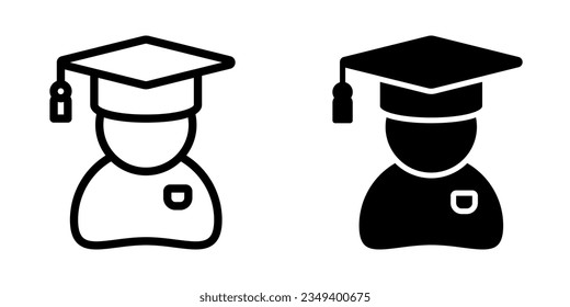 Student icon. sign for mobile concept and web design. vector illustration