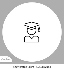 Student icon sign vector,Symbol, logo illustration for web and mobile