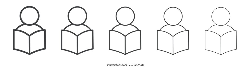 Schüler Symbol einfache Illustration Sammlungssymbol