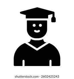 Student Icon in Solid Style