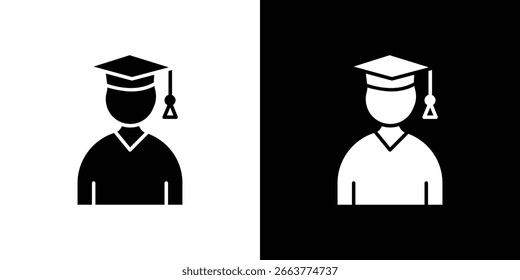 Student icon symbol collection. Flat vector stock illustration.