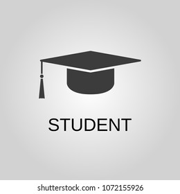 Student icon. Student symbol. Flat design. Stock - Vector illustration