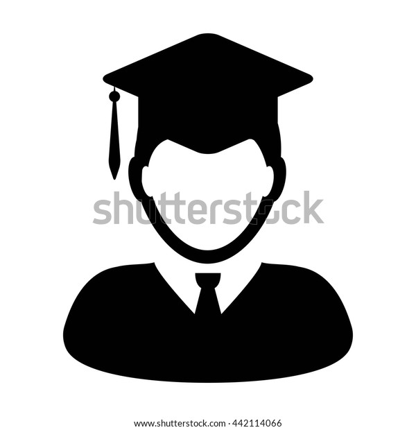 Student Icon University Graduation Degree Symbol Stock Vector (royalty 