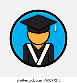 Student Icon Vector, Flat style