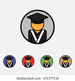 Student Icon Vector, Flat style