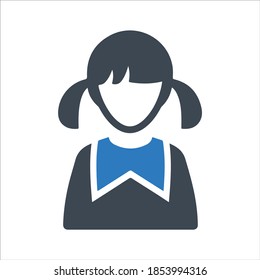 Student icon. Vector & glyph