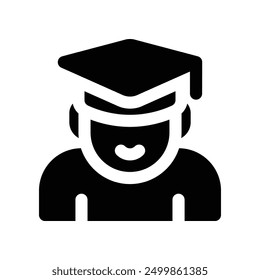 student icon. vector glyph icon for your website, mobile, presentation, and logo design.