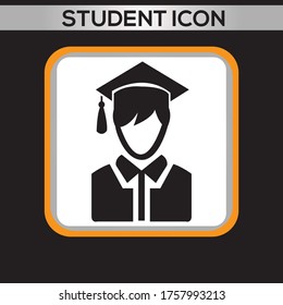 Student icon. vector graphics designs. 