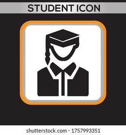 Student icon. vector graphics designs. 