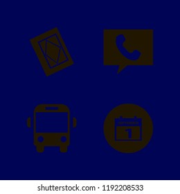student icon. student vector icons set first september calendar, holy quran, school bus and phone