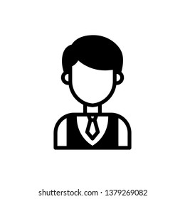 Student Icon Vector Illustration in Glyph Style for Any Purpose
