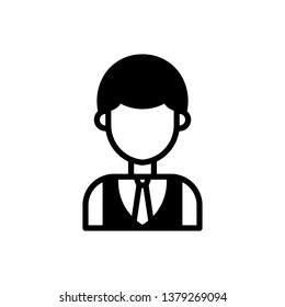 Student Icon Vector Illustration in Glyph Style for Any Purpose