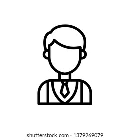 Student Icon Vector Illustration in Line Style for Any Purpose