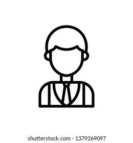 Student Icon Vector Illustration in Line Style for Any Purpose