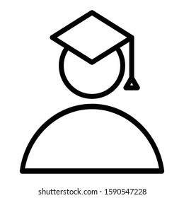 Student icon vector illustration logo template for many purpose. Isolated on white background.