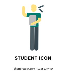Student icon vector isolated on white background, Student transparent sign