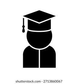 Icono de estudiante Vector. Signo de la ilustración del escolar. Símbolo de la pupila. Logotipo de la Educación.
