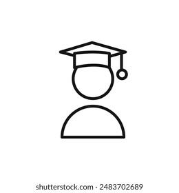 Student icon vector set collection for web