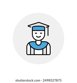 Student icon vector stock illustration