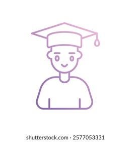 Student icon vector stock illustration