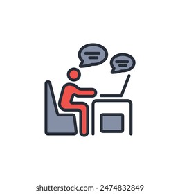 student icon. vector.Editable stroke.linear style sign for use web design,logo.Symbol illustration.
