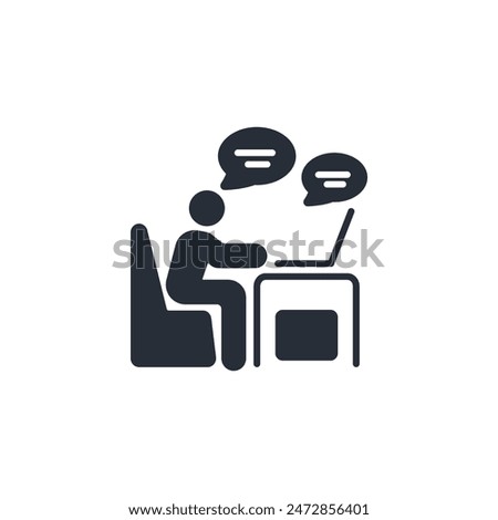 student icon. vector.Editable stroke.linear style sign for use web design,logo.Symbol illustration.