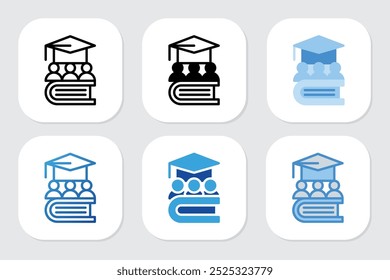 student icons with various design styles