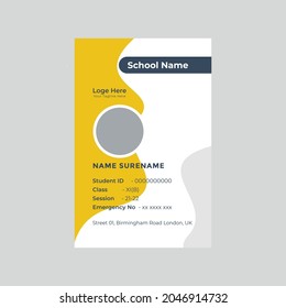 Student id card background design vector