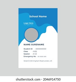 Student id card background design vector