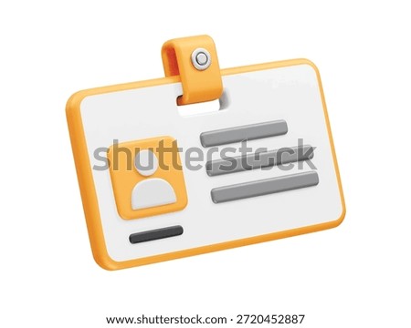 Student Id Card icon 3d render illustration