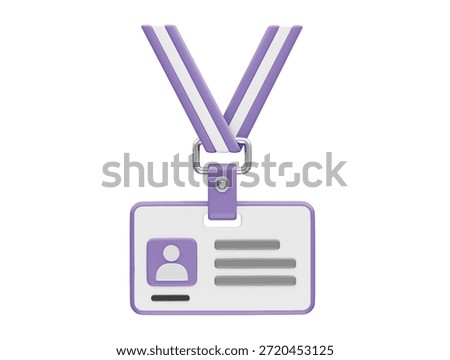 Student Id Card icon 3d render illustration