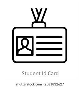 Student Id Card icon concept