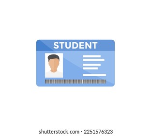 Student ID card, identity confirmation logo design. University, school, college identity card. Security, indentification concept vector design and illustration.
