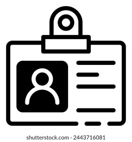 Símbolo de logotipo de línea simple de tarjeta de identificación de estudiante