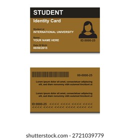 Diseño de la Plantilla de la tarjeta de identificación del estudiante