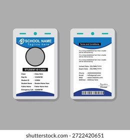 Modelo de Cartão de Identificação do Estudante Imprimível