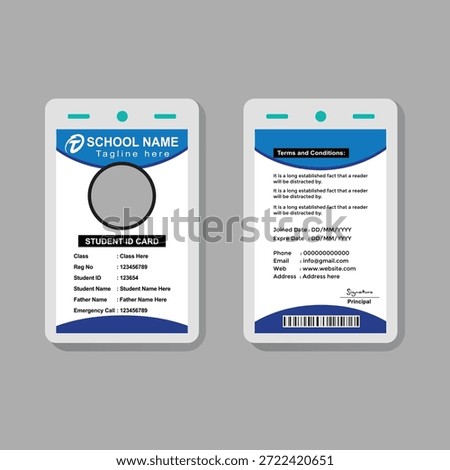Student ID Card Template Printable