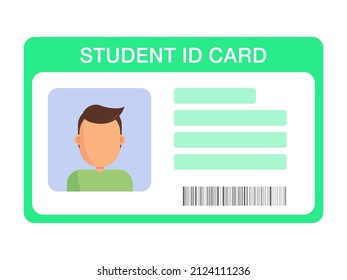 Student ID Card. University, School, College Identity Card. Vector Illustration.