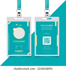 Student Id Card. University, School, College Identity Card Vector Illustration.