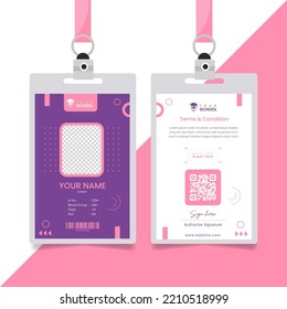 Student Id Card. University, School, College Identity Card Vector Illustration.