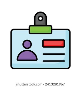Student id card vector design, entry pass icon in modern style