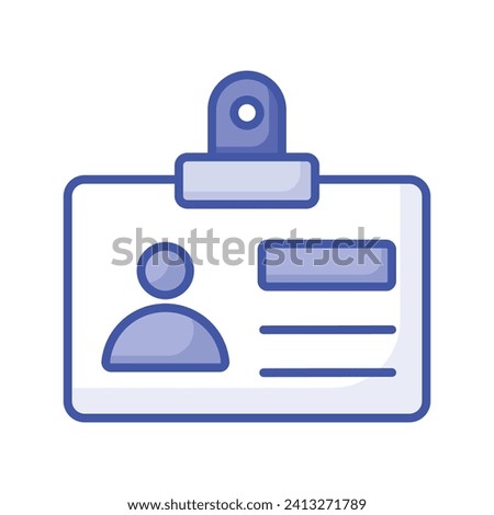 Student id card vector design, entry pass icon in modern style