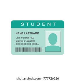 Student ID card. Vector illustration