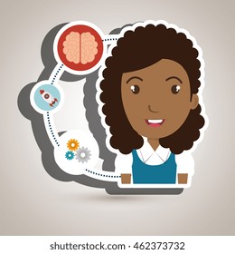 student idea science connection vector illustration eps 10