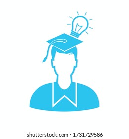 Student and idea vector icon design