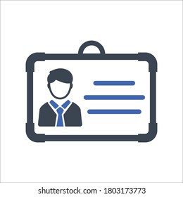 Student Identity card icon, vector graphics