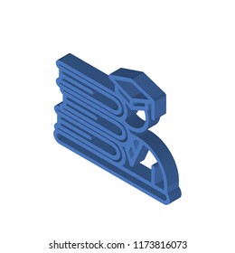 Student isometric left top view 3D icon