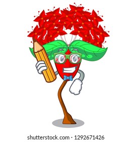 Student ixora flowers in shape of mascot