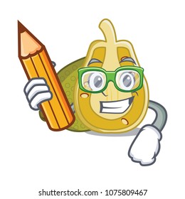 Student jackfruit character cartoon style